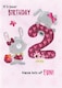 image 1 of Pink 2nd Birthday Card Second Nature