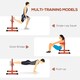 image 3 of SPORTNOW Adjustable Bulgarian Split Squat Stand, Red