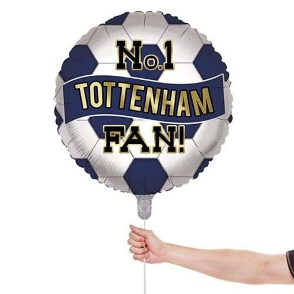 image 1 of No. 1 Tottenham Fan Football Round Foil Helium Balloon 46cm / 18 in | Multi