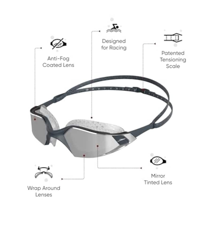 image 1 of Speedo Aquapulse Pro Mirror Swim Goggle