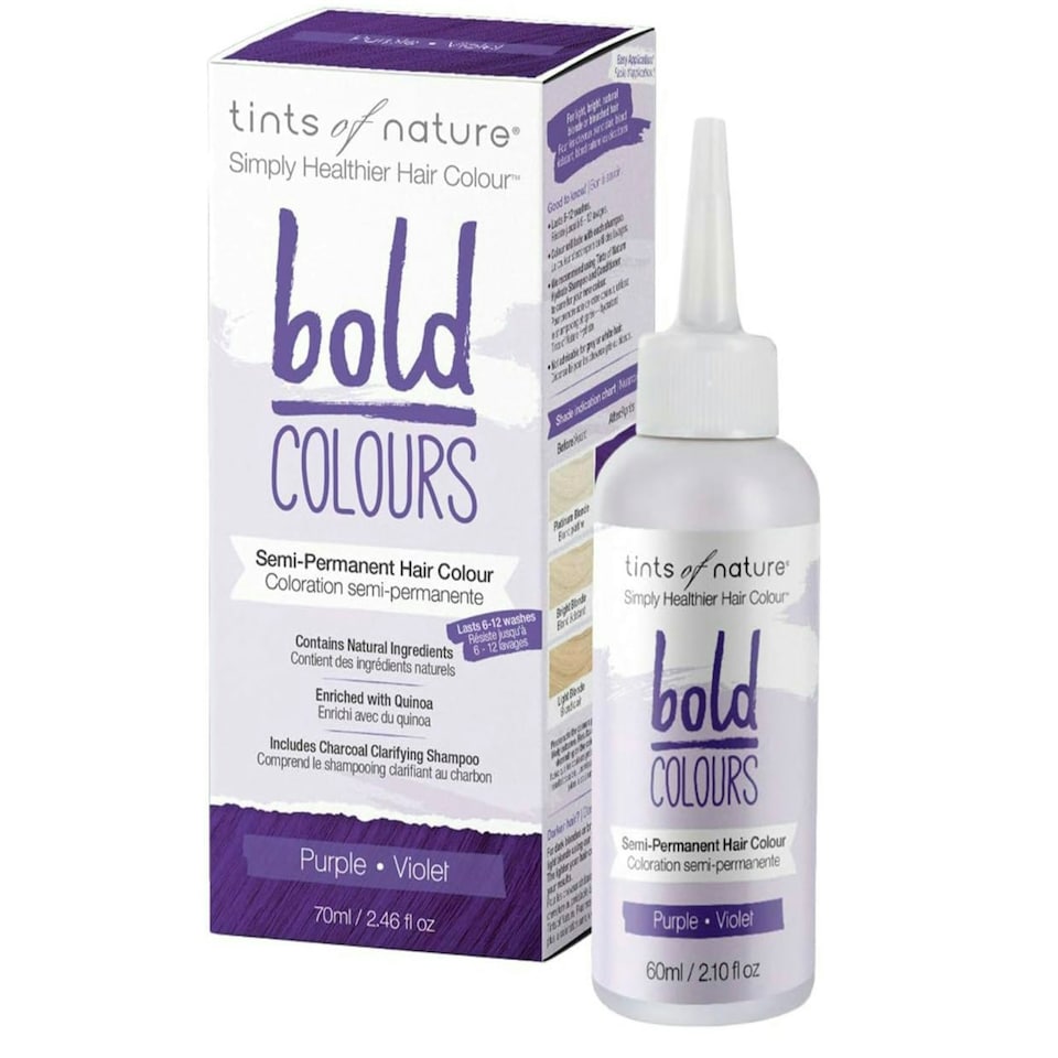 image 1 of Tints of Nature Bold Colour Purple Semi-Permanent Hair Dye, Single