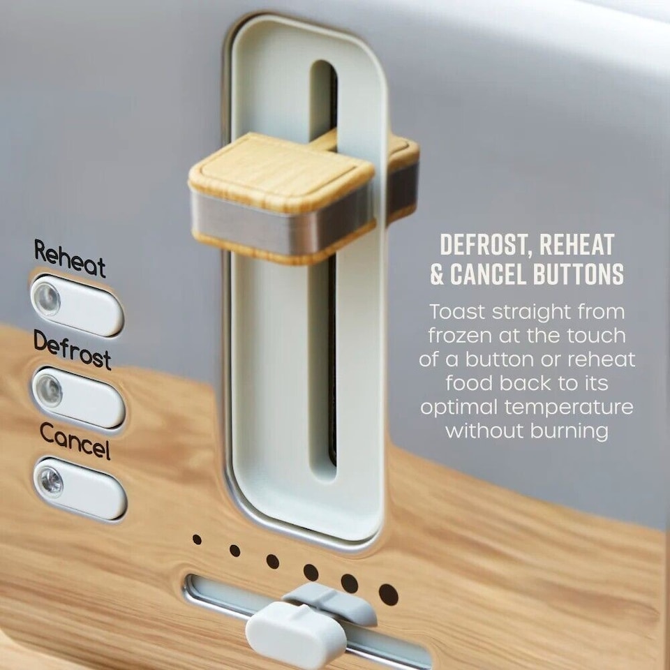 image 1 of Swan Nordic Oatmeal 1.7L 3KW Kettle, 2 Slice Toaster, Breadbin and Canisters Kitchen Set