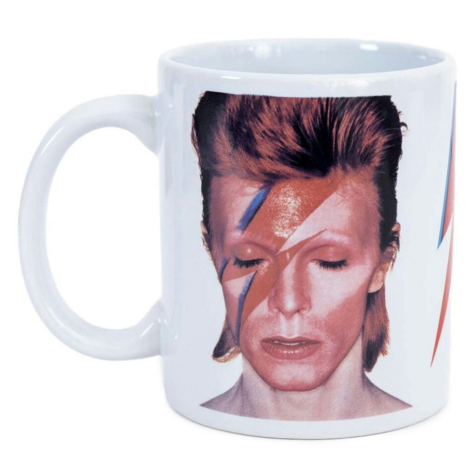 image 1 of David Bowie Aladdin Sane Mug and Sock Set - White/Black/Blue - 7 UK-11 UK