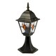 image 1 of Morecambe - Black with Brushed Gold IP44 Post Light Black | Clear