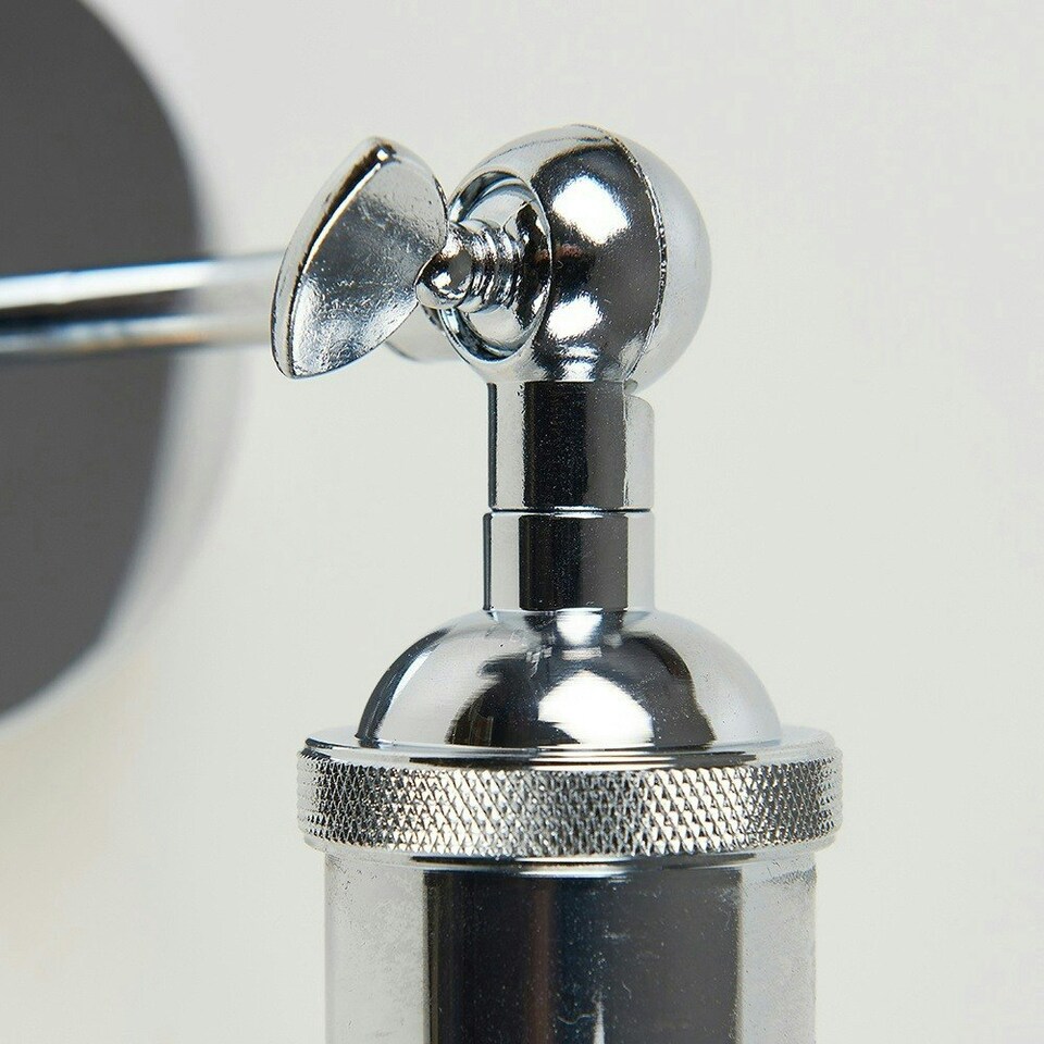 image 1 of ValueLights Lloyd Polished Silver Wall Light and E27 Radio Valve LED 4W Warm White 2700K Bulb