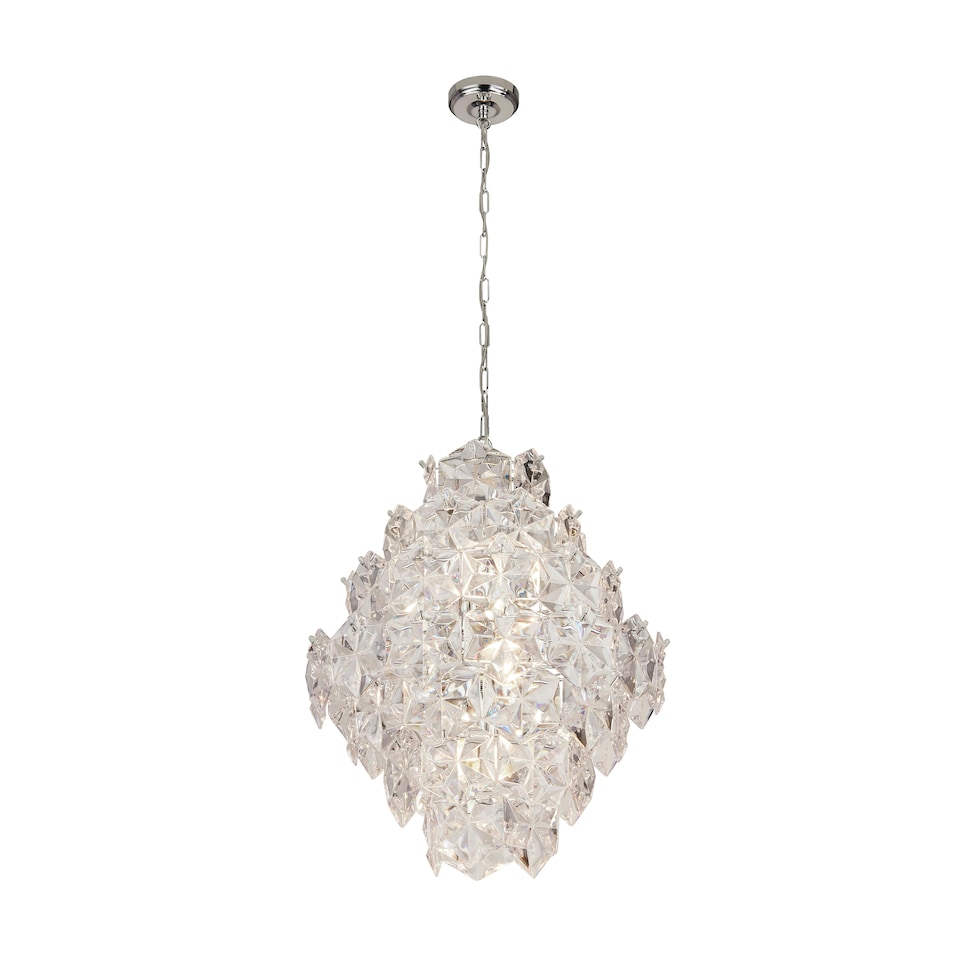 image 1 of 5Lt Chrome Pendant With Acrylic Tiles