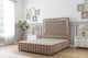 image 1 of Sloomy Boston Chrome Mink Plush Divan Bed Base No Drawers With 54 Inch Floor Standing Headboard & 12 Inch Matching Footboard | Brown | Mink | Single | 1