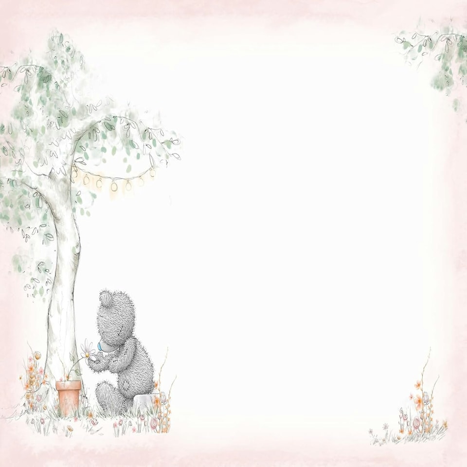 image 1 of Bear On Swing 'Just To Say' Thoughtful Blank Greeting Card
