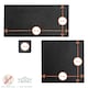 image 3 of Argon Tableware 13 Piece Square Slate Placemats & Coasters Set Multi