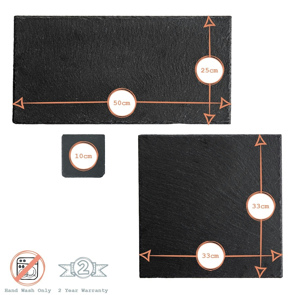 image 1 of Argon Tableware 13 Piece Square Slate Placemats & Coasters Set Multi