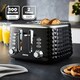 image 2 of GEEPAS 4-Slice Bread Toaster Black