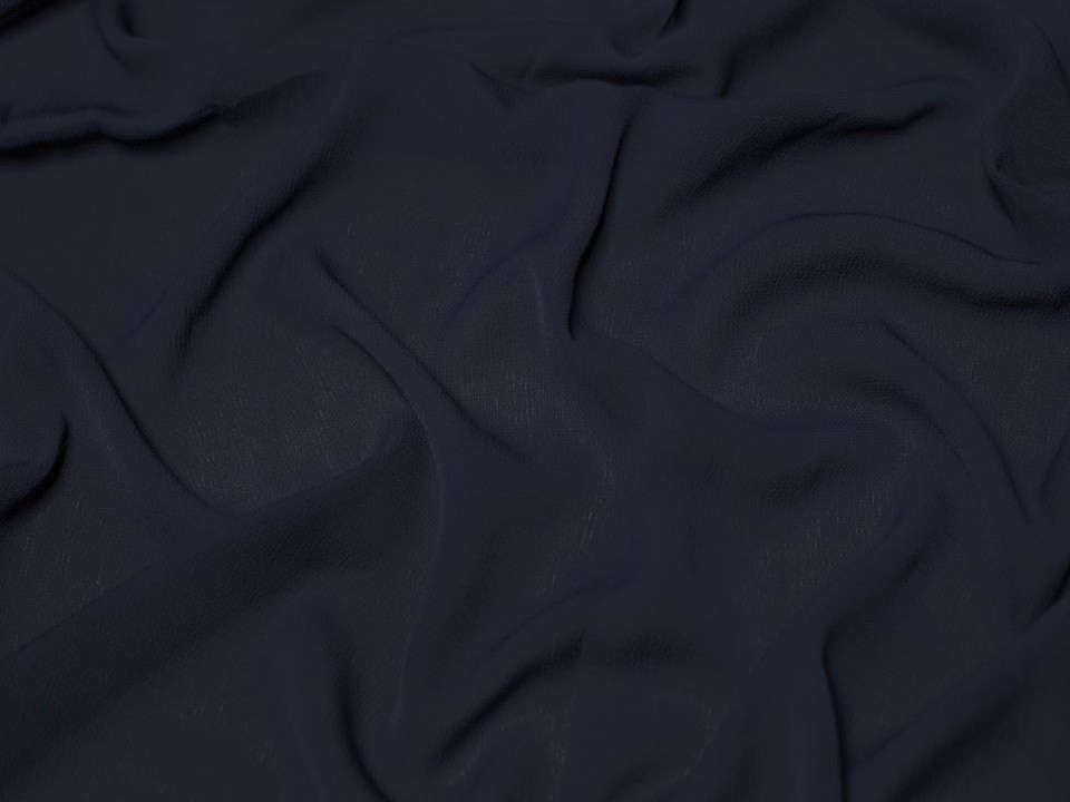 Minerva Core Range Navy Pebble Textured Stretch Woven Crepe Fabric for Dressmaking, 142.5cm / 56" Wide - per metre