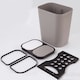 image 4 of Living and Home 15L Double Recycling Rubbish Bin, Grey | Grey | 1