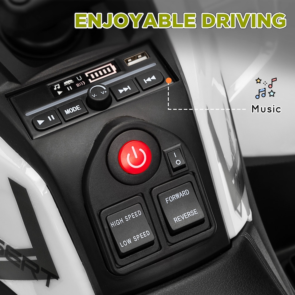 image 1 of AIYAPLAY 12V Kids Electric Ride on ATV, Battery Powered Quad Bike with 4 Suspension Wheels, Forward Reverse Function, Headlights, Music, Storage Basket, for Ages 3-5 Years, Green