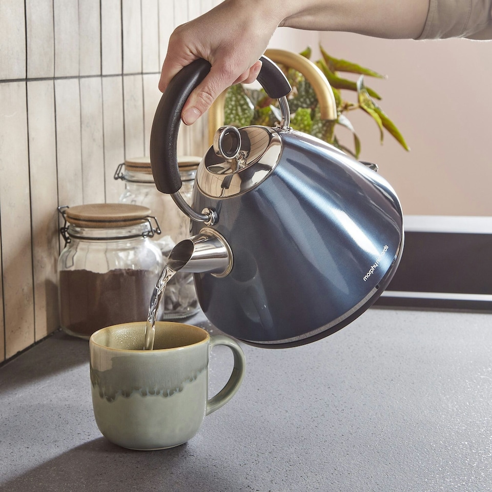 image 1 of Morphy Richards Accents Pyramid Kettle Blue