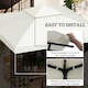 image 4 of Outsunny 3 x 3m Gazebo Canopy Replacement Cover 2Tier Roof Top Spare Part Cream White TOP COVER ONLY