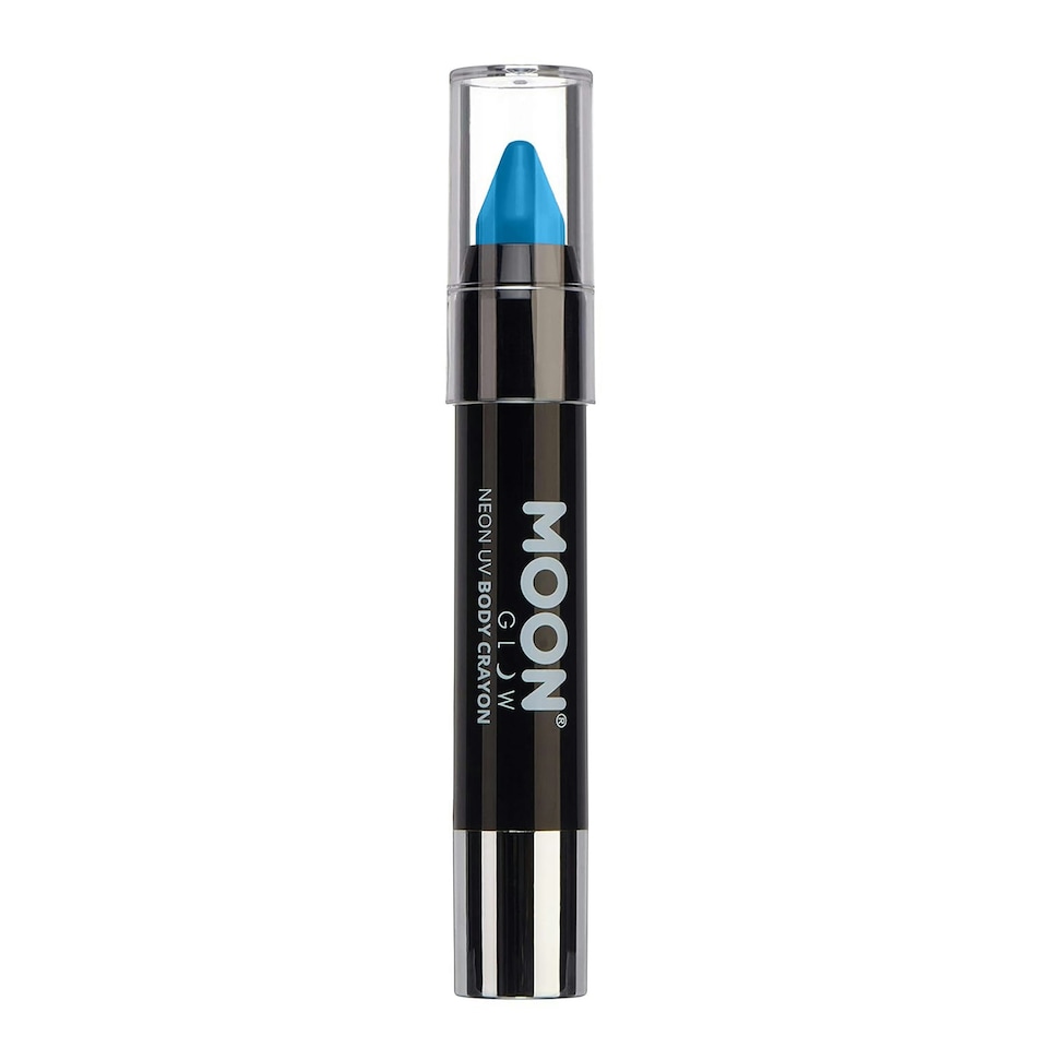 image 1 of Moon Glow Glitter Neon UV Body Crayons (Pack of 3) - Pink/Orange/Blue - One Size