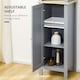 image 5 of kleankin Bathroom Floor Tall Cabinet Storage Unit w/ Cupboard Shelf