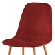 image 2 of Luxe Dining Chair 2pc Madder Brown Wood Printed Coating Brown