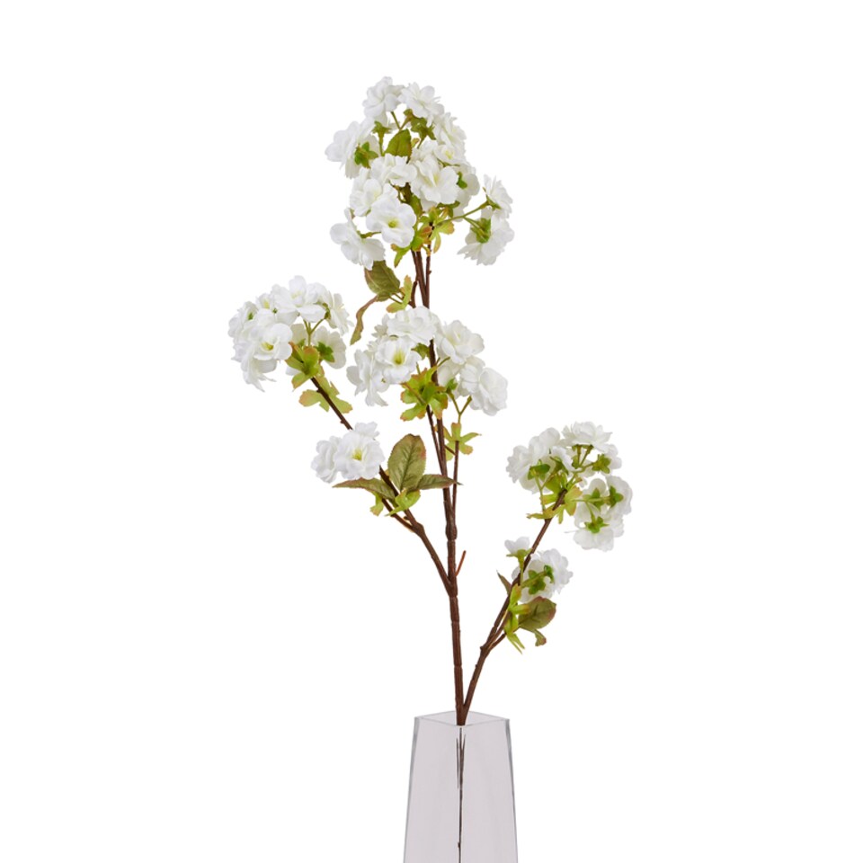 image 1 of Artificial Tall Blossom - Plastic - L6 x W8 x H130 cm - White
