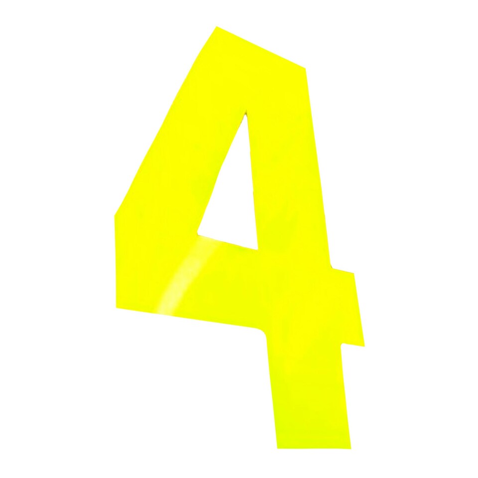 image 1 of Securit No 4 Hi-Vis Bin Number - Yellow - One Size
