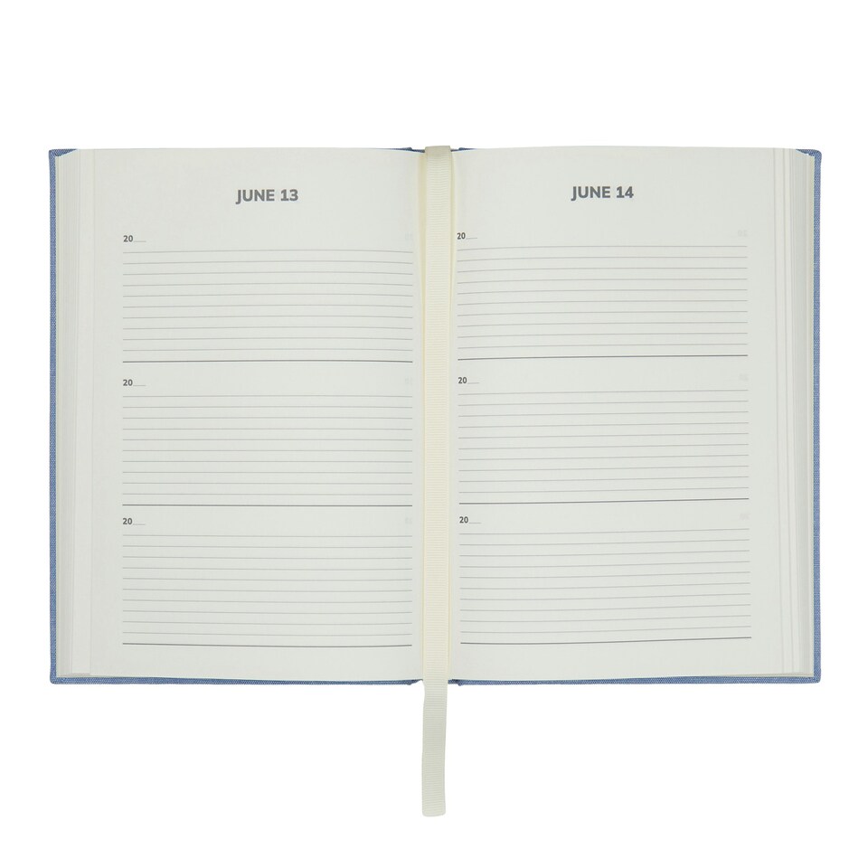 image 1 of Vinga One Memory A Day Recycled Paper Journal - Blue - 2.6cm x 15.4cm x 21.6cm
