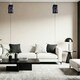image 5 of Modern Midnight Blue Metal Pendant Shade with Diamond Shaped Cut Outs Blue