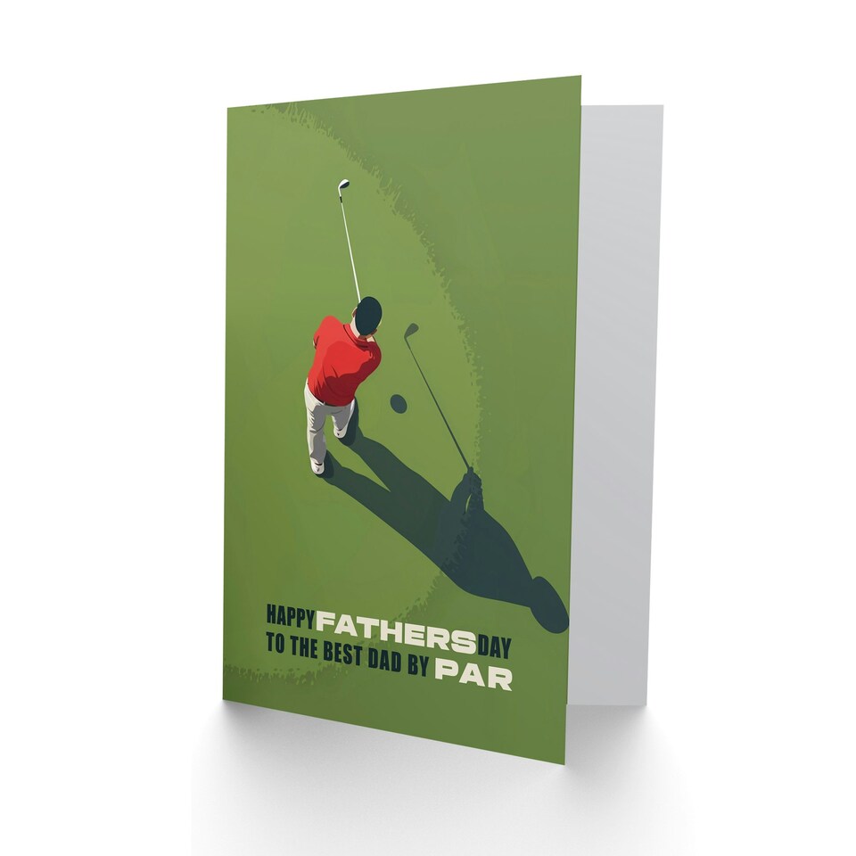 image 1 of Best By Par Golfer Golf Stroke Pun Joke Fathers Day Dad Card