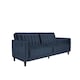 image 2 of Pin tufted transitional Sofa Bed velvet blue Blue | BLUE