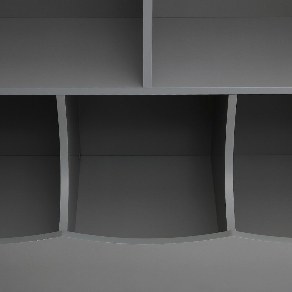 image 1 of Living and Home 2-Tier Open Toy and Book Storage Cabinet - Grey