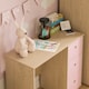 image 4 of Junior Vida Neptune 3 Drawer Desk Computer Desk Home Workstation, Pink & Oak