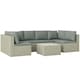 image 1 of Outsunny 7 Pieces Rattan Garden Furniture Set with Cushions, Light Brown Brown | Light Brown