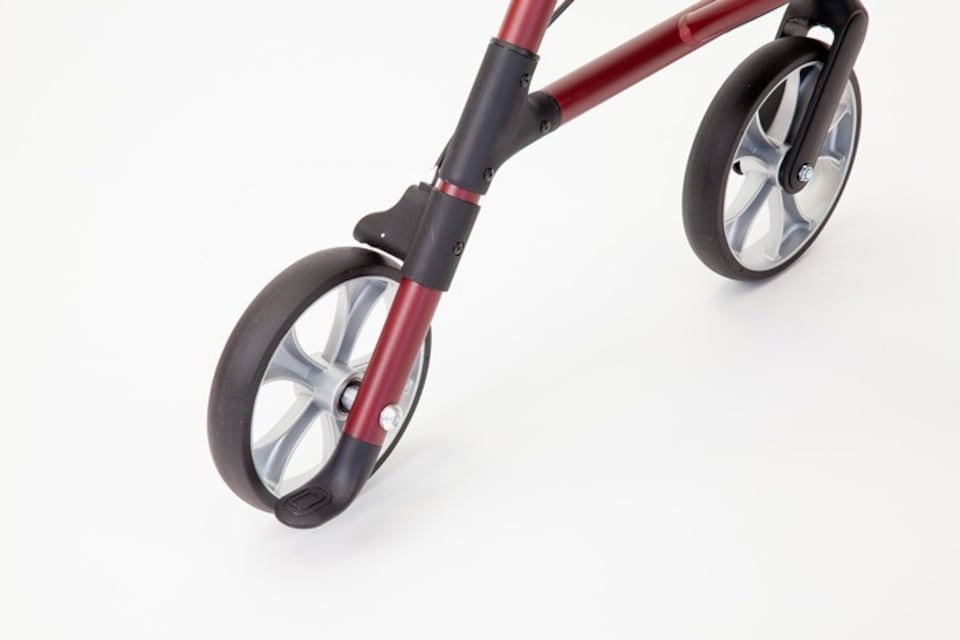 image 1 of The Ramp People TRP7 Folding Rollator Walker with Seat, Bag & Backrest - Red