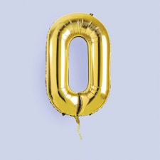 Gold Number '0' Foil 34" Balloon&nbsp;