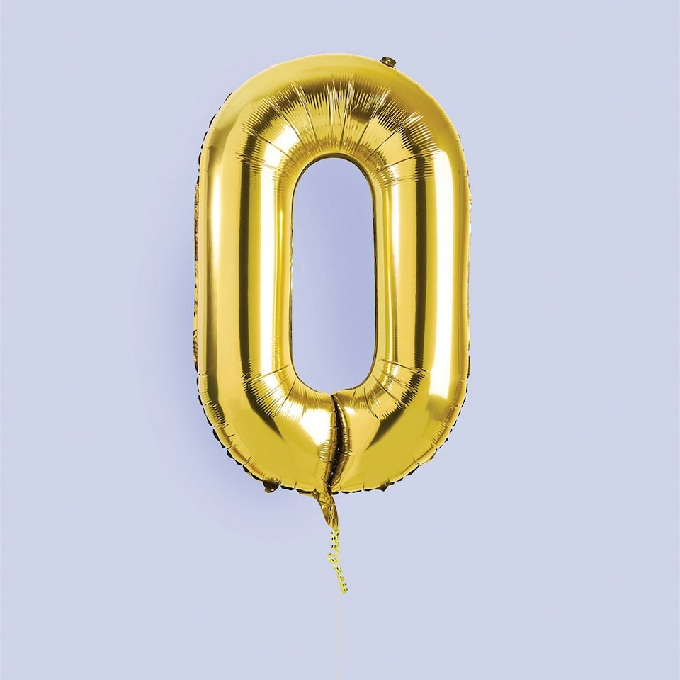 Gold Number '0' Foil 34" Balloon&nbsp;