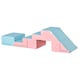 image 1 of HOMCOM 2-piece Soft Play Set, Baby Foam Climber Block for Toddler, Pink Blue