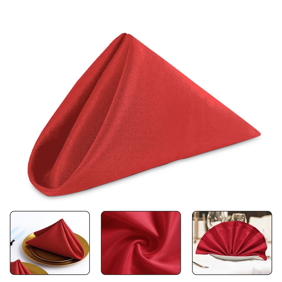 image 1 of 1pc Polyester Table Napkins, Wrinkle-Resistant Cloth Napkin - 20 Inch