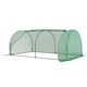image 1 of Outsunny Tunnel Greenhouse Grow House Steel Frame PE Green 200x100x80 cm