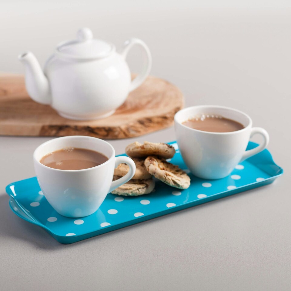 image 1 of Melamine Dotty Sandwich Tray Grey