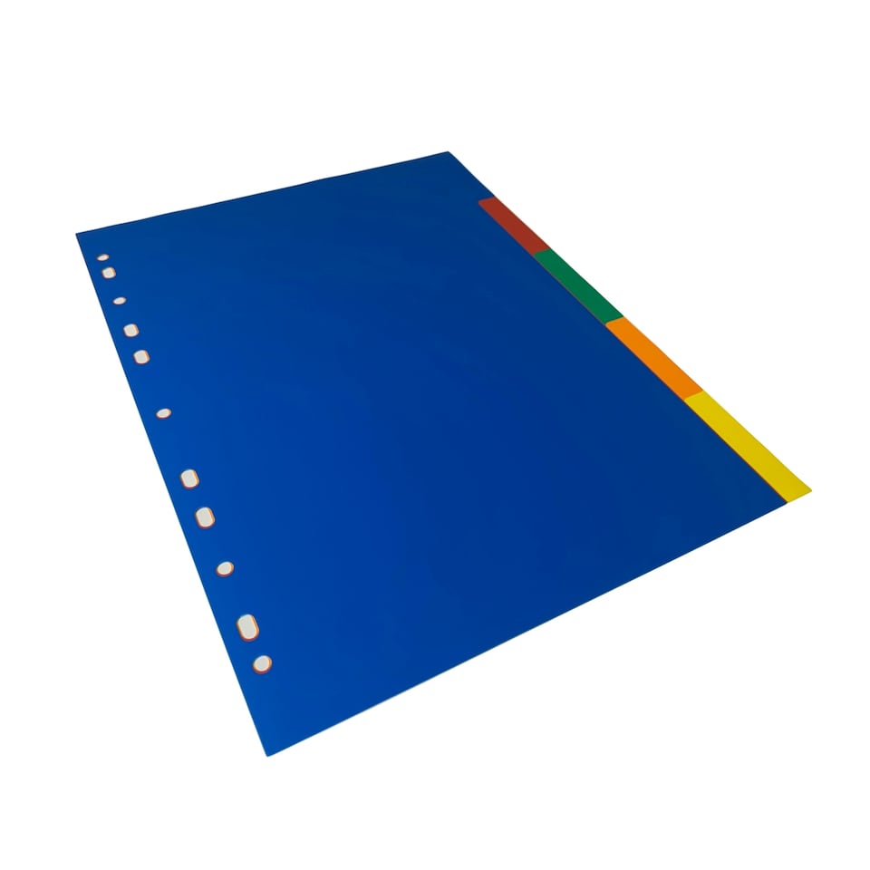 image 1 of A4 5 Part Polypropylene Dividers with Reinforced Index Cover