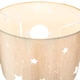 image 3 of Contemporary Beige Linen Childrens/Kids Pendant/Lamp Shade with Laser Cut Stars | Cream | Beige | 1