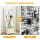 image 9 of COSTWAY 4 Tier Ladder Shelf Storage Wooden Bookcase White White