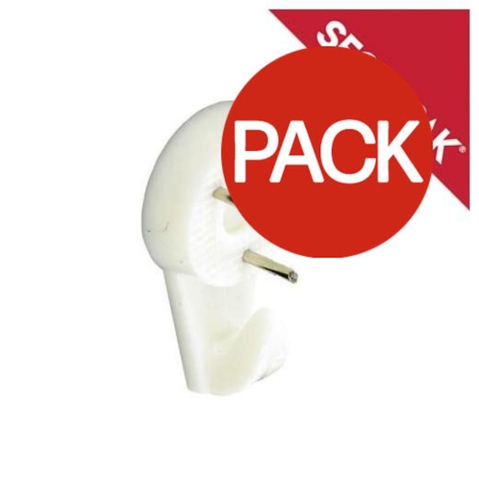 Securpak Picture Hooks (Pack of 4) - White - 38mm