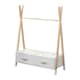 image 1 of Hanging Clothes Rail Teepee Style Home Bedroom Furniture Garment Storage Unit
