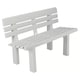 image 1 of 2 Seater Plastic Garden Bench Weather Resistant Waterproof Outdoor Furniture | White | White