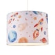 image 2 of Colourful Space Themed Kids Lamp Shade with Rockets Planets and Stars