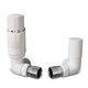 image 1 of Talus Bold - White Thermostatic Radiator Valve & Lockshield Corner 15mm