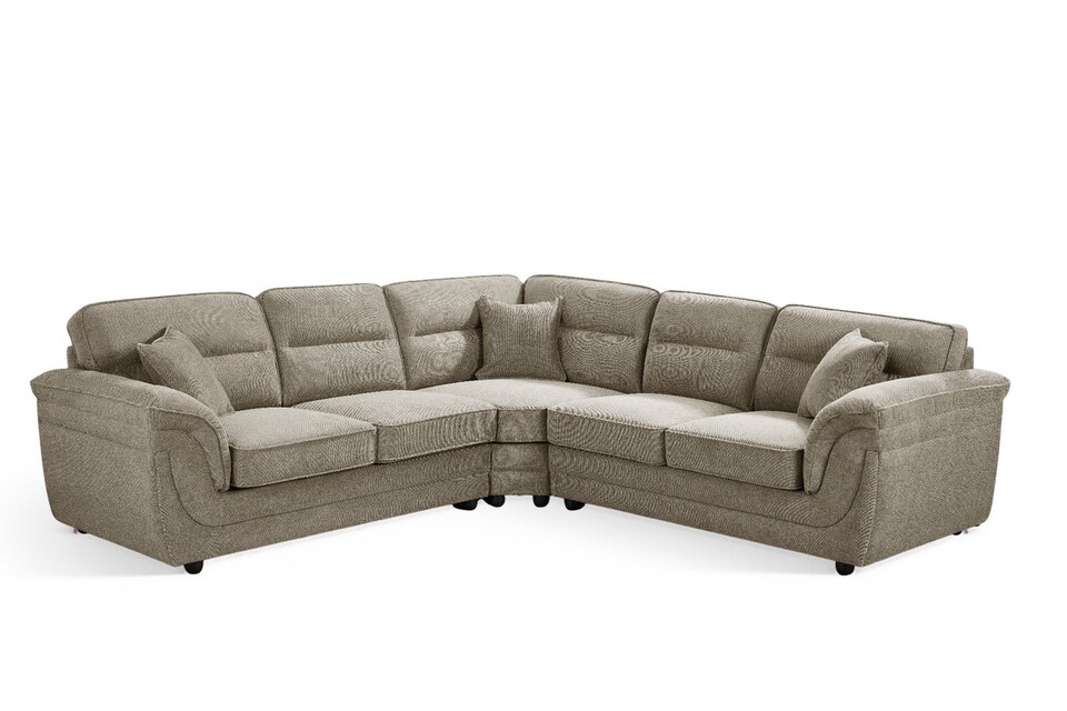 image 1 of Beige Chenille 2C2 Corner Sofa ELLIOT