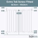 image 3 of Safetots Extra Tall Screw Fitted Baby Stair Gate, 62.5cm - 106.8cm, White, 103.5cm in Height | White | 1