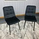 image 8 of Dining Chairs Set of 2 Black Velvet Kitchen Chairs Black